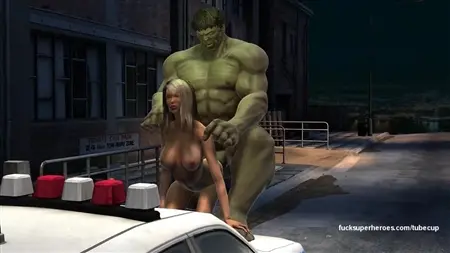 Hulk pieprzy dziecko w samochodzie policyjnym